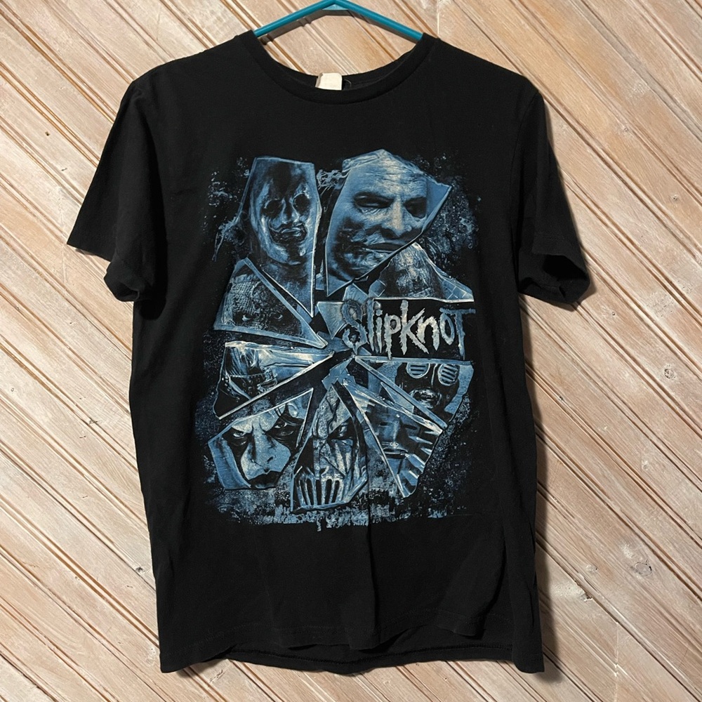 Slipknot heavy metal rock band T shirt blue horror faces Step Inside! Devil in I